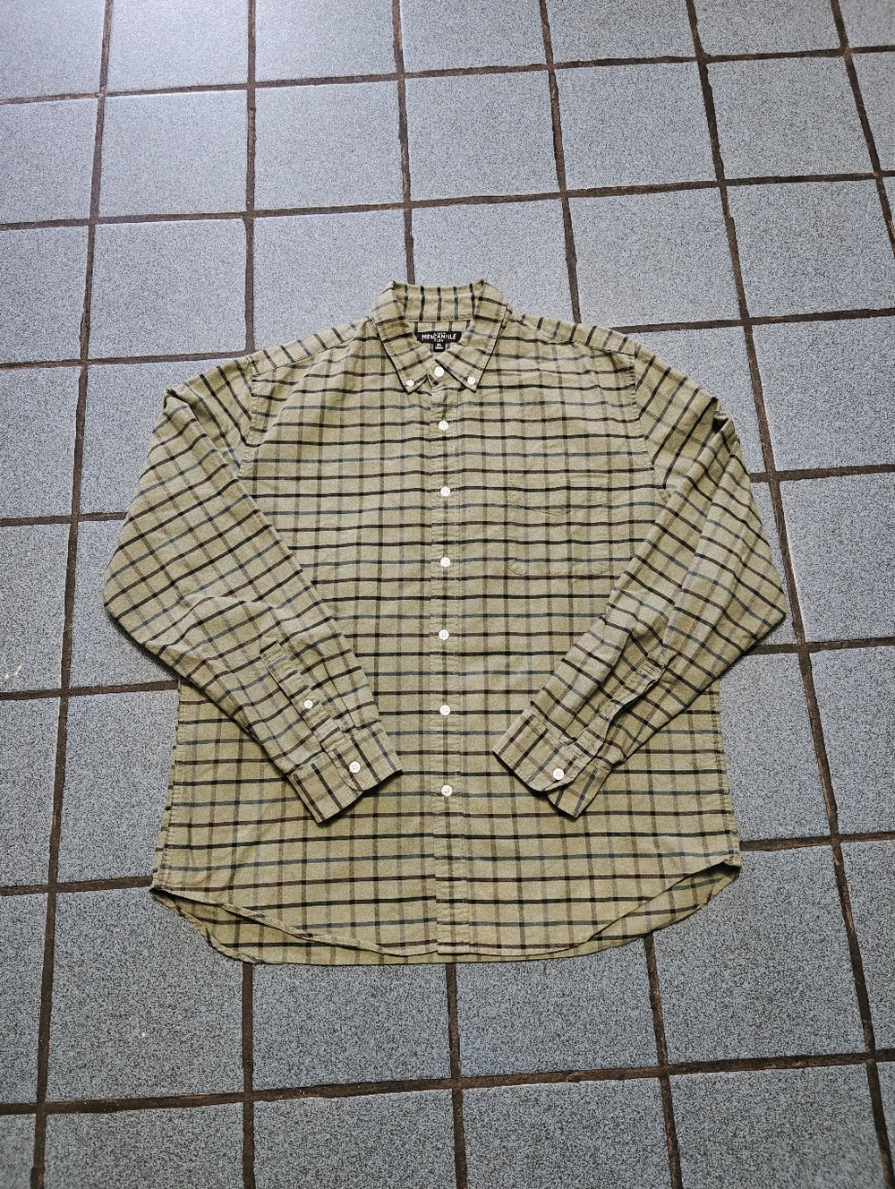 J. Crew Mercantile Flex Plaid Button-Down Shirt – Men's XL